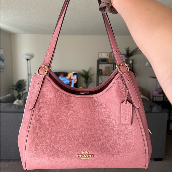 Coach Pebbled Leather Hobo in Dusty Rose - Picture 2 of 8